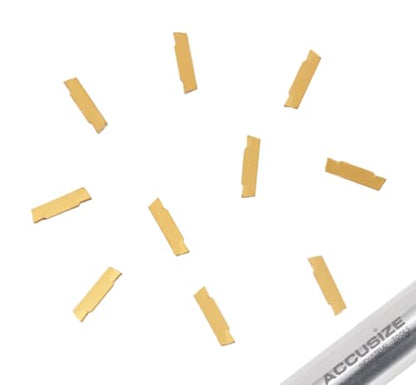 Accusize Industrial Tools Mgmn200 Tin Coated Carbide Inserts, 10 Pcs/Box, 2403-4022x10 - size: MGMN200, Cutting Steel