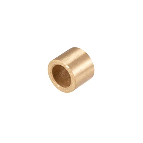 Bearing Sleeve 8mm Bore x 12mm OD x 10mm Length Self-Lubricating Sintered Bronze Bushings 6pcs