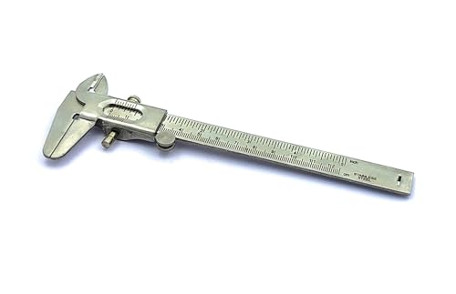 Non Digital Vernier Caliper Metric -Imperial Measuring System Tools for Inside, Outside, Depth & Step Measurements (Stainless Steel Body) - style: (STAINLESS STEEL BODY)