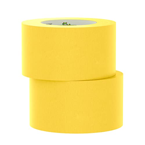 FrogTape 225 Gold Moderate Temperature Performance Grade Masking Tape, Medium-High Adhesion, 72mm x 55m, 2 Rolls per Pack - size: 72mm x 55m, 2 rolls per pack