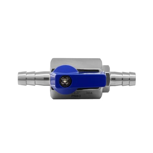 2PCS Stainless Steel 1/4" Mini Ball Valve Shut Off Valve 1/4" Hose Barb - size: 1/4" Hose Barb