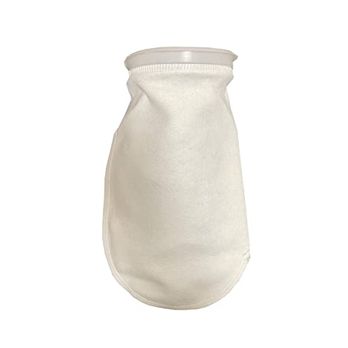 PRM 25-Pack 5 Micron Liquid Filter Bags, Polyester Felt with Polypropylene Rings – #1 Size, 7-1/16" x 16-1/2", 2.0 ft² Surface Area, Max Temperature 300°F – Industrial Filtration for Liquid Media
