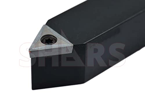 Shars (5 Pcs) 1" Indexable Carbide TCMT Insert Turning Tool Set 404-1044 L] - size: 1" 404-1044