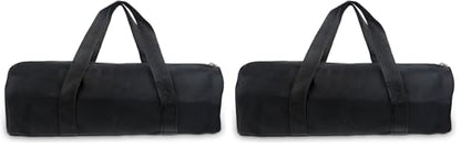 12 Inch Canvas Tool Pouch Small Tool Bag for Men Wide Mouth Tool Storage Bag Large Capacity Tool Tote Handbag Power Tool Organizer for Electricians Mechanic Storage Wrenches Pliers Black (Pack of 2) - size: 12 inch (Pack of 2)