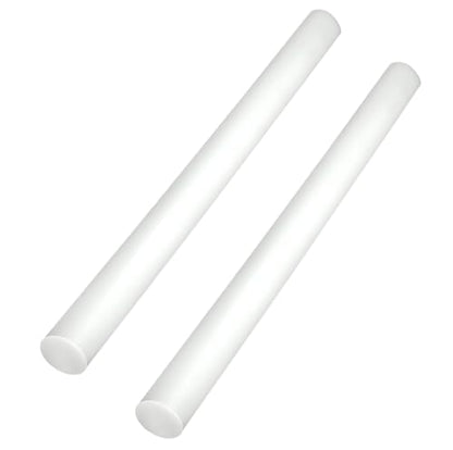 2Pack Round Acetal Copolymer Rods - 3/4 -Inch Diameter and 12-Inch Length Opaque White Acetal Copolymer Rods （POM-C） Standard Tolerance Perfect for Non-Marring Fixtures(0.75in×12in) - size: 3/4" x 12"