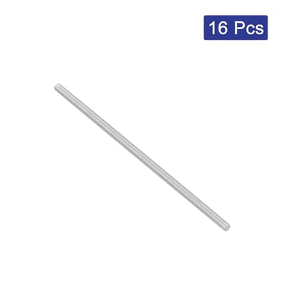 uxcell 16Pcs Fully Threaded Rod, M3 x 85mm 304 Stainless Steel Right Hand Thread Bar Studs M3-0.5 Thread Pitch for Furniture Machinery Assembly - size: M3 x 85mm