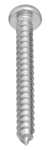 #8 x 2-1/2" Pan Head Sheet Metal Screws, Full Thread, Square Drive, Stainless Steel 18-8, Bright Finish, Self-Tapping, Quantity 50 Pieces By Fastenere - size: #8 x 2-1/2"(50 PACK)