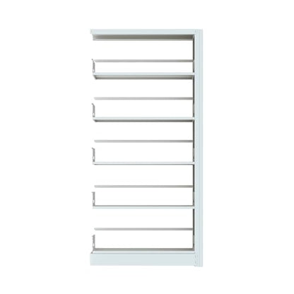 OSEILLC 5-Tier White Office Bookcases, Tall Metal Bookshelf Storage Organizer, Freestanding for Library, Living Room, Home Office (33" Wide)