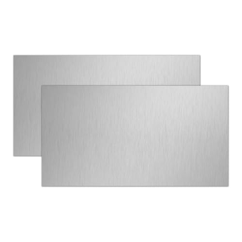 0.8mm Stainless Steel Sheet 2x4 Inch, 430 Magnetic Stainless Steel Plate, 20 Gauge Metal Sheet for Wall, DIY, Crafts, Jewelry, Electrical Repair (2 Pack) - size: 2" x 4"-20 Gauge(0.8mm)
