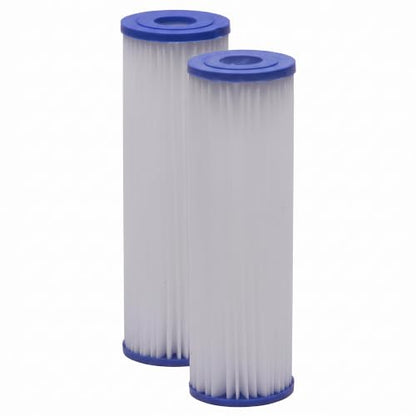 EcoPure EPW2P Pleated Universal Whole Home Water Filter – Fits Standard Capacity Systems – NSF Certified-– 30 Micron-– Reduces Sediment,Sand,Dirt & Rust-– 3-Month Life per Filter,(Pack of 4) - size: 2 Count (Pack of 4), style: Pleated Filter