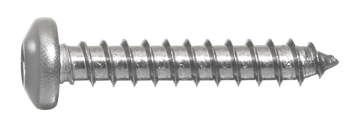 #6 x 1-1/2" Pan Head Sheet Metal Screws, Full Thread, Square Drive, Stainless Steel 18-8, Bright Finish, Self-Tapping, Quantity 100 Pieces By Fastenere - size: #6 x 1-1/2"(100 PACK)