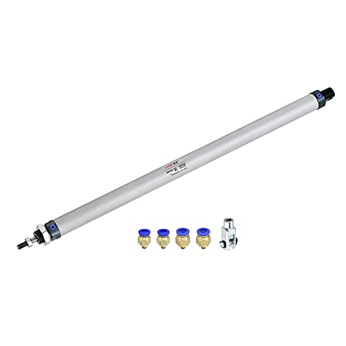 uxcell Pneumatic Air Cylinder 16mm Bore 300mm Stroke with Y Connector and Quick Fittings, MAL 16x300, for Automatic Equipment - size: 16mmx300mm