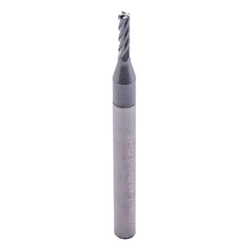 4 Flute Solid Carbide Square End Mill Set(5Pcs, 1/16"), AlTiN Coated - size: 1/16"
