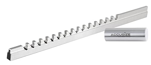 Accusize Industrial Tools 3/32 inch, Style B High Speed Steel Keyway Broach, 5000-0008 - size: 3/32 in Style B