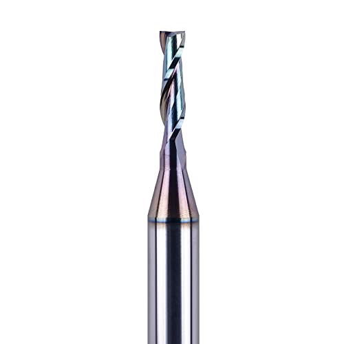 SpeTool 1/8 Inch Upcut CNC Router Bits 1/4 Inch Shank with Extra Long Life Coating,1/2 Inch Cutting Length 2 Inch OVL Solide Carbide End Mill Slot Woodworking Carving Tool - size: 1/8" Dia - 1/2" CL -1/4" Shank, style: UP CUT