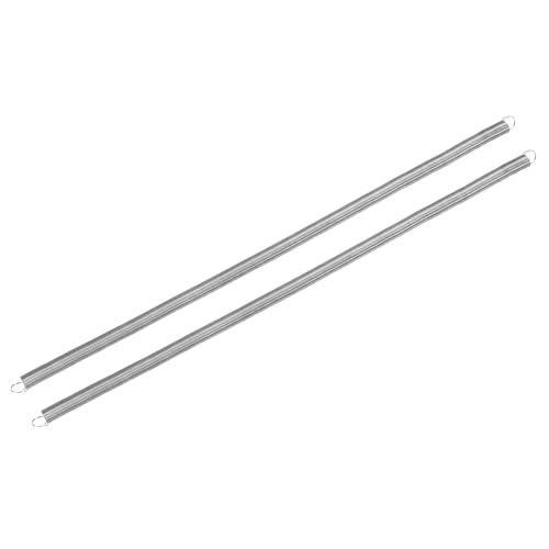 uxcell 2Pcs Extension Springs, 0.4x8x300mm/0.02x0.31x11.81in 304 Stainless Steel Extended Compression Spring Steel Dual Hook Tension Springs for Machinery Construction Home Repairs - size: 0.4x8x300mm