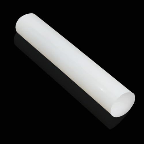 12-INCH Length High-Density Polyethylene (HDPE) Plastic Round Rod,2"x 12" HDPE Rod for Mechanical Processing of Various Parts and DIY Projects(White,1 Pcs) - color: White, size: 2"x12"