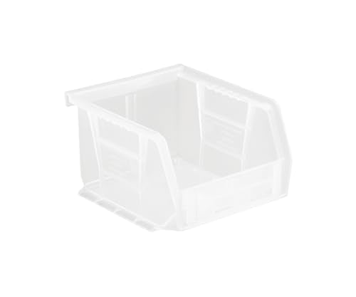 QUANTUM STORAGE SYSTEMS K-QUS210CL-8 8-Pack Ultra-Stack and Hang Bins, 5-3/8 inch x 4-1/8 inch x 3 inch, Clear