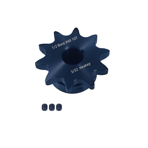 #40 Sprocket 10T 1/2" Bore Hardened Black Oxide - size: 10 teeth, style: 1/2" in bore