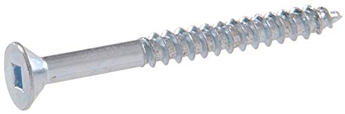Hillman HOMEPAK 42172 Flat Head Square Drive Wood Screws 6 inches, Zinc