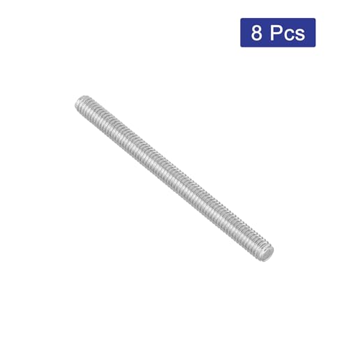 uxcell 8Pcs Fully Threaded Rod, M4 x 50mm 304 Stainless Steel Right Hand Thread Bar Studs M4-0.7 Thread Pitch for Furniture Machinery Assembly - size: M4 x 50mm