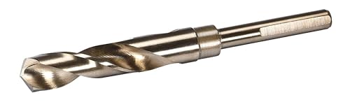 NACX 16.5mm Reduced Shank Cobalt Drill Bit, HSS 6542 High-Speed Steel Twist Drill Bits with 1/2” Shank for Stainless Steel Alloy Metal Plastic Wood - size: 16.5mm