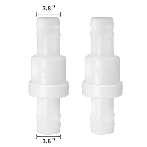 Litoexpe 2 Pcs 3/8" One Way Inline Check Valve, - size: 3/8 Inch