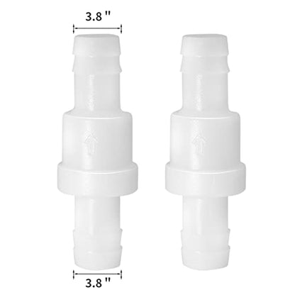 Litoexpe 2 Pcs 3/8" One Way Inline Check Valve, - size: 3/8 Inch