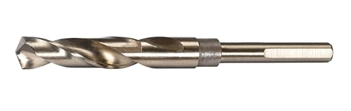 NACX 15mm Reduced Shank Cobalt Drill Bit, HSS 6542 High-Speed Steel Twist Drill Bits with 1/2” Shank for Stainless Steel Alloy Metal Plastic Wood - size: 15mm
