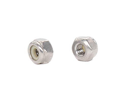 50pcs 1/4-20 Inch Nylon Inserted Self Locking Nuts - 304 Stainless Steel, 1/4" Nylock Nuts for Furniture, Tools, Handle - size: 1/4-20 50pcs
