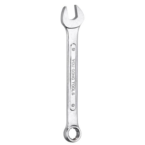 HARFINGTON Metric Combination Wrench, 9mm Open End & 15-Degree Offset - size: 9mm