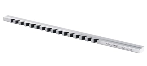Accusize Industrial Tools 5/32"- Style B, H.S.S. Keyway Broach, Length of Cut: 19/64'' - 1-11/16'', 1 Shim, 5000-0012 - size: 5/32 in Style B