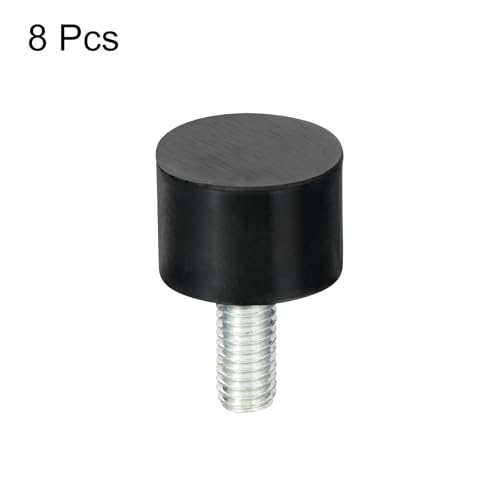 uxcell M5 Thread Rubber Mounts, Vibration Isolators, Cylindrical Shock Absorber with Studs 15 x 10mm 8pcs - size: M5x15x10mm