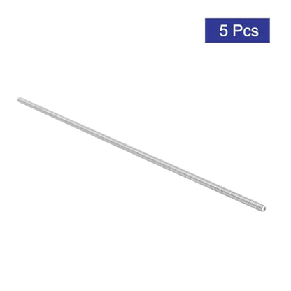 uxcell M4 x 170mm 304 Stainless Steel Fully Threaded Rod Bar Studs Silver Tone 5 Pcs - size: M4 x 170mm