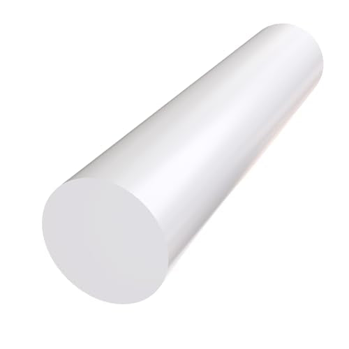 Defendifend Round Acetal Copolymer Rods 13-Inch Length Black Acetal Copolymer Rod Rigid Wear-Resistant Machinable Long Acetal Rods (POM rods) (1, White, 2.8 X 13 inch) - color: White, size: 2.8 X 13 inch