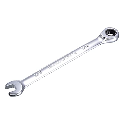 uxcell 5/16 Inch Ratcheting Combination Wrench SAE 72 Teeth 12 Point Ratchet Box Ended Spanner Tools, Cr-V - size: 5/16"