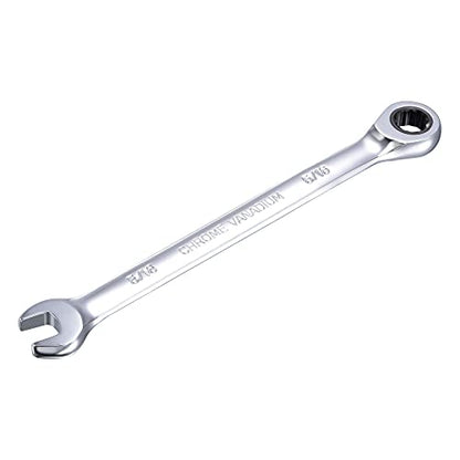 uxcell 5/16 Inch Ratcheting Combination Wrench SAE 72 Teeth 12 Point Ratchet Box Ended Spanner Tools, Cr-V - size: 5/16"