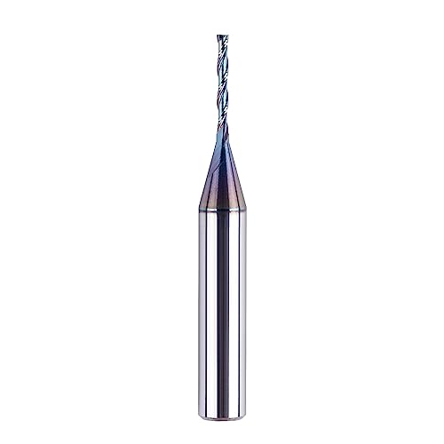 SpeTool 1/16 Inch Up Cut Spial Router Bit 1/4 Inch Shank with Extra Long Life Coating CNC Router Bit Plunge Woodworking Engraving Tool - size: 1/16" Dia -1/2" CL - 1/4" Shank, style: UP CUT