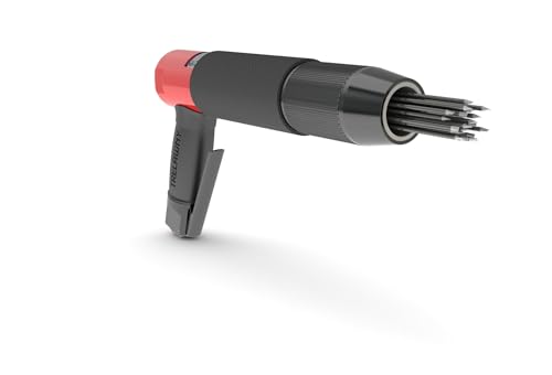 CS Unitec | 199.3003 | Trelawny Low-Vibration VL303 Pistol-Gripped Needle Scaler. 8X Less Vibration, Heavy-Duty, All-Steel Construction, Powerful Performance, 28 Needles - Made in England