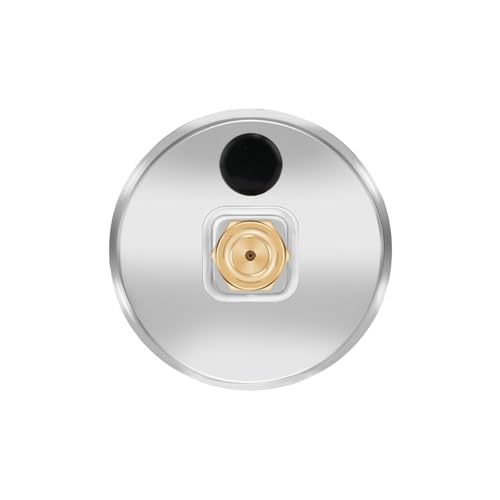 MEASUREMAN 1.5" Liquid Filled Fuel Pressure Gauge, 0-60 PSI Range for Accurate Tuning - Stainless Steel Case with a 1/16" NPT Center Back Mount - size: 0-60 PSI