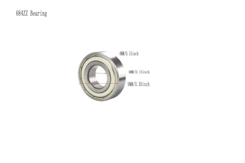8-Pack 684-ZZ Double Rubber Sealed deep Groove Ball Bearings, 4MMx9MMx4MM, pre-Lubricated, Stable Performance, and Cost-Effective Ball Bearings - size: 684ZZ