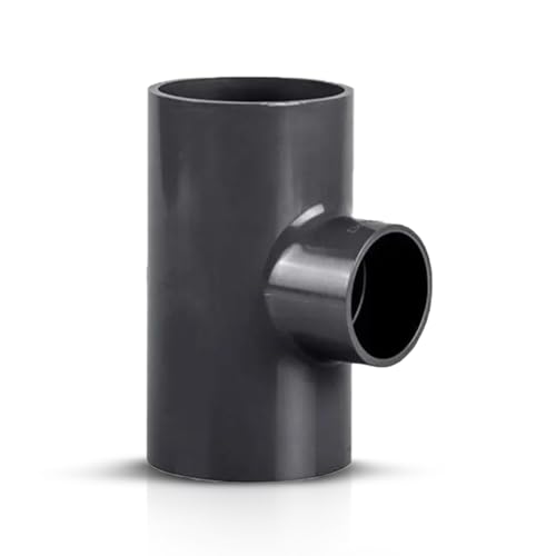 PVC Schedule 80 Reducing Tee 1-1/4" x 1-1/4" x 1" (Two 1-1/4" Run x 1" Branch) Socket x Socket x Socket (Slip) Pressure Pipe Fitting, Gray - size: 1.25" x 1"
