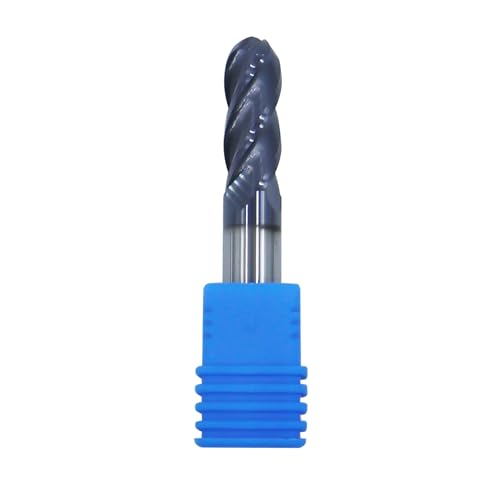 3/8in Carbide Ball Nose End Mill, CNC Router Bits with AlTiN Coated 4 Flute - size: 3/8in