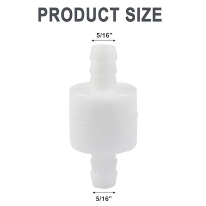 Litoexpe 2 Pcs 5/16" One Way Inline Check Valve - size: 5/16 Inch