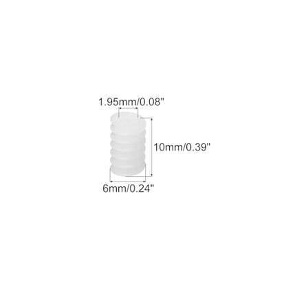 MECCANIXITY 20Pcs Plastic Gears Plastic Worm Gears Model 6102AA Reduction Gear for RC Car Model DIY Robot,White Module 0.5