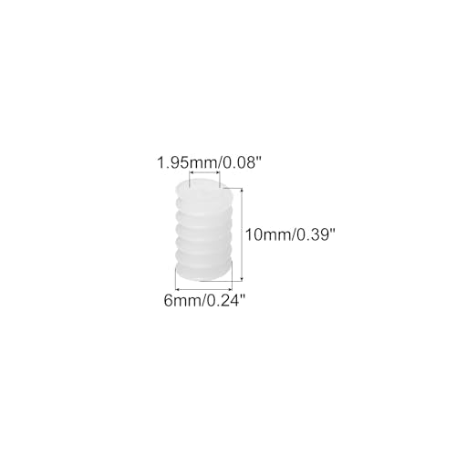 MECCANIXITY 20Pcs Plastic Gears Plastic Worm Gears Model 6102AA Reduction Gear for RC Car Model DIY Robot,White Module 0.5