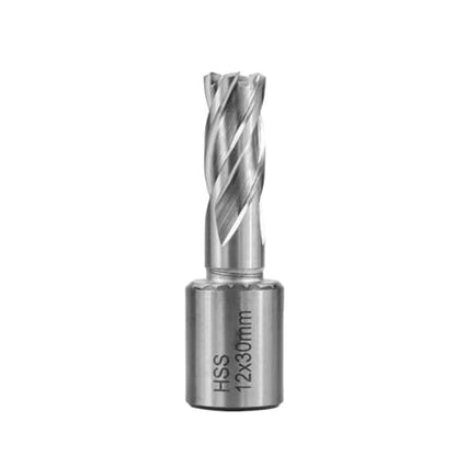 Shank HSS Annular Drill Bit 12-42x30mm TiN Coated Hollow Drill Bit for Metal Cutting Weldon Shank Core Drill Bit - size: 12x30mm