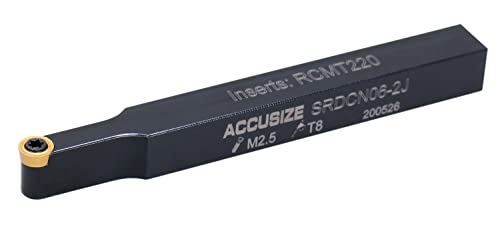 Accusize Industrial Tools 3/8 x 3-1/2 in SRDCN06-2J Indexable Toolholder for RCMT220 Inserts, 2376-0006 - size: 3/8 x 3-1/2 inch
