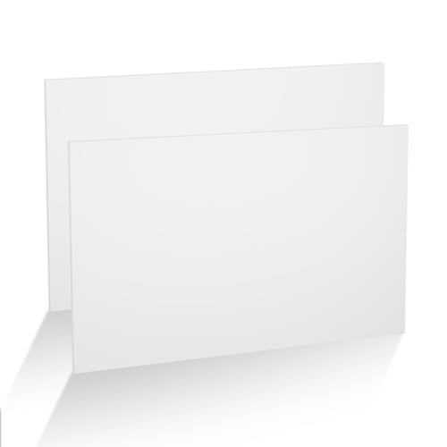 2Pcs White HDPE Sheet 1/2" Thick 12" x 24" - color: White, size: 12'' X 24''
