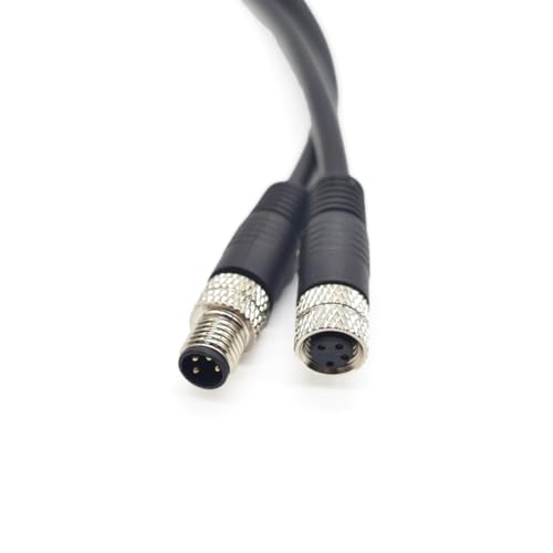 M8 4 Pins Male to Female Connector Cable, A Code Straight Molding Cable Female to Male Aviation Sensor Electrical PVC Cable 60V 4A AC/DC Industrial Molded Cable AWG24（2Meter） - size: 6.56ft